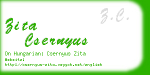 zita csernyus business card